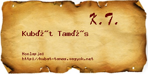 Kubát Tamás névjegykártya